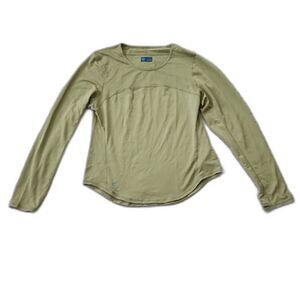 Janji Women's Halio Light Tech Long Sleeve Tee, Olive, Size S